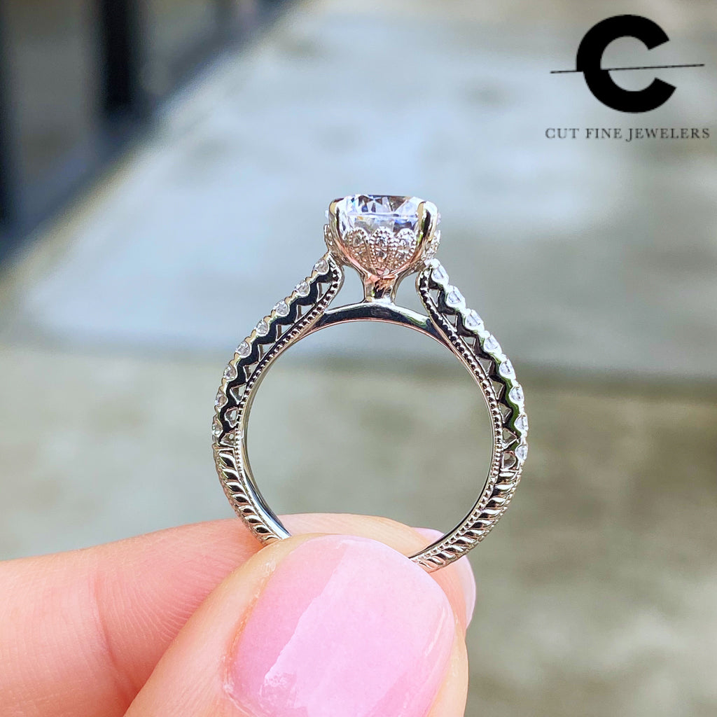 Hidden halo ring setting hot sale