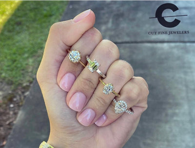 Popular styles of engagement rings.